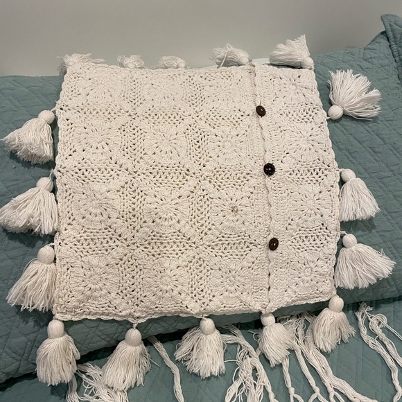 Reserved- Spell White sands crochet blanket and pillow cover set & Sienna mini - Picture 10 of 14